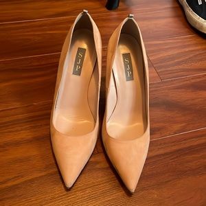 SJP ( Sarah Jessica Parker) Pink soft suede made in Italy heel. Size 39